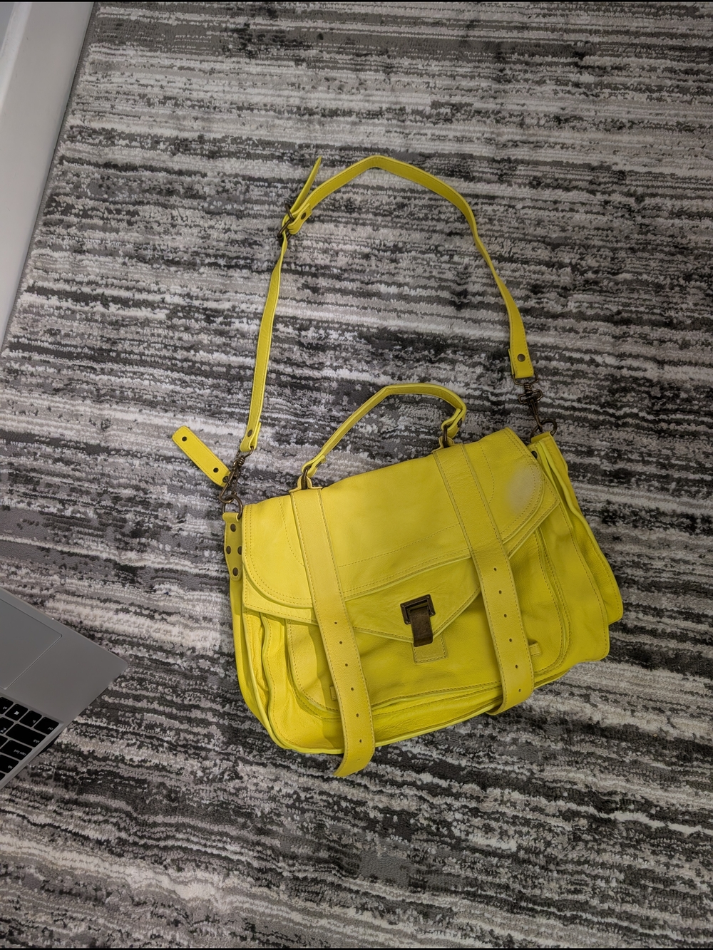 Proenza Schouler Neon Yellow PS1 Handbags